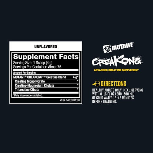 Mutant CREAKONG – Advanced Creatine Supplement, Unflavoured, 300G