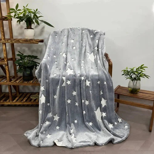 Cozy Starry Luminous Flannel Blanket