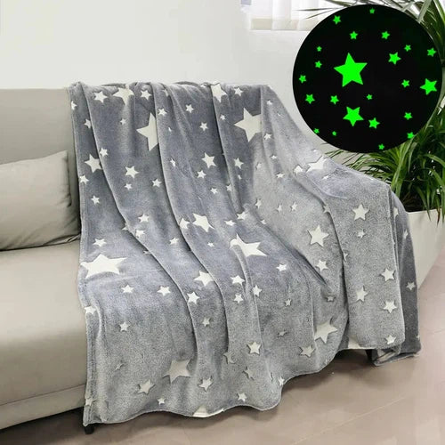 Cozy Starry Luminous Flannel Blanket