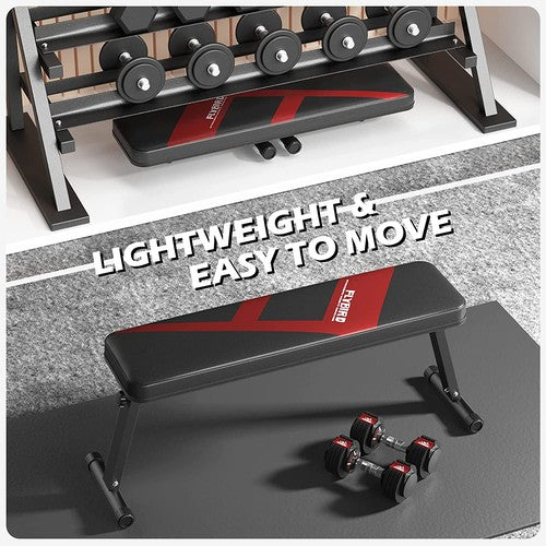 FLYBIRD Foldable Flat Bench, 600 LBS