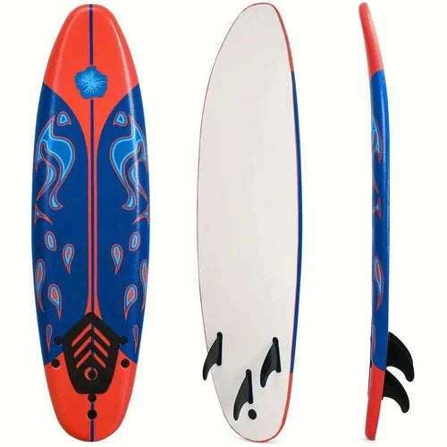 GYMAX Performance Surfboard w/ 3 Removable Fins & Safety Leash