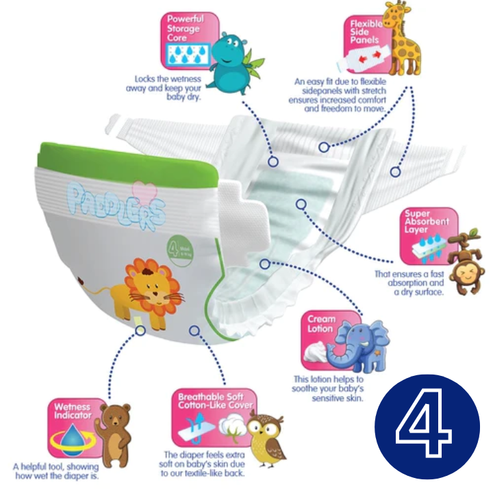 Paddlers Diapers - Size 4