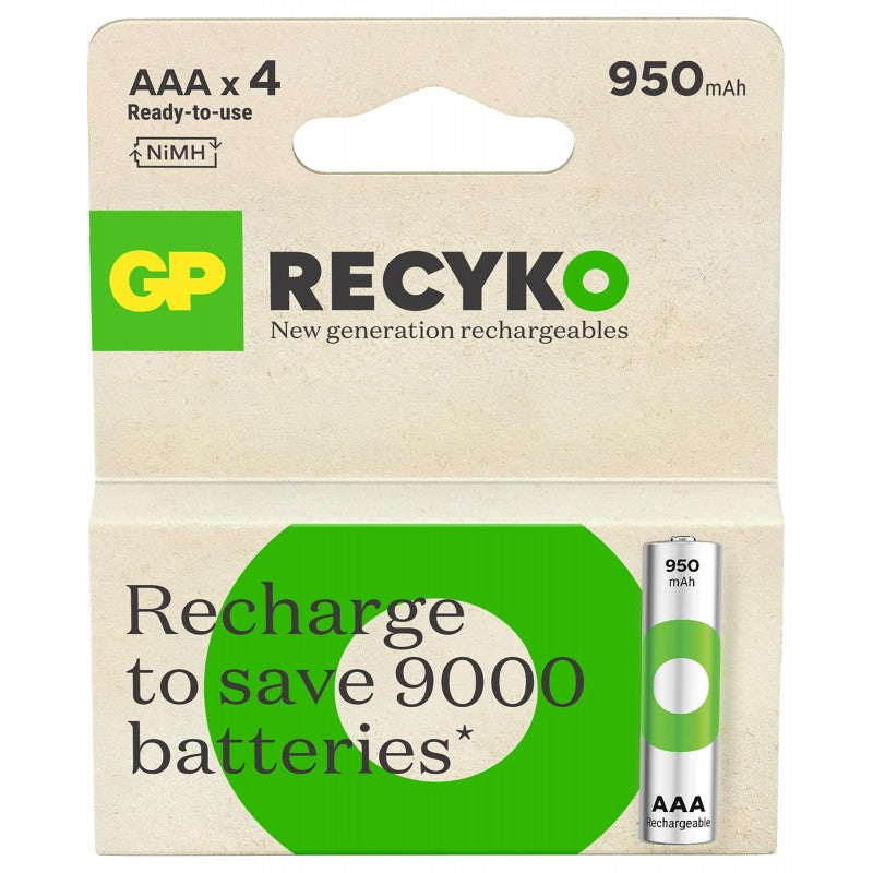 GP ReCyko AAA, 950mAh Ni-MH Rechargeable Batteries (2 Pack)