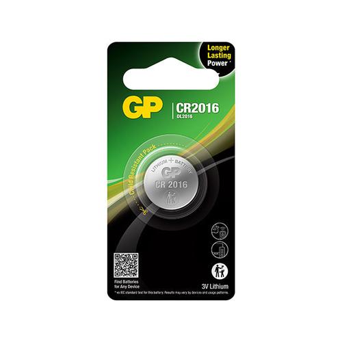 GP Lithium Coin Battery CR2016