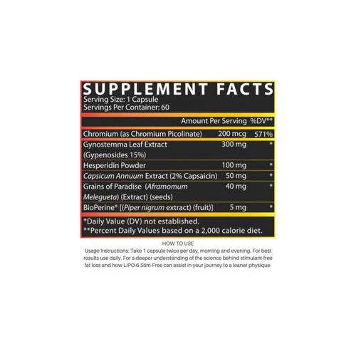 Nutrex Research Lipo-6 Black - Stimulant Free