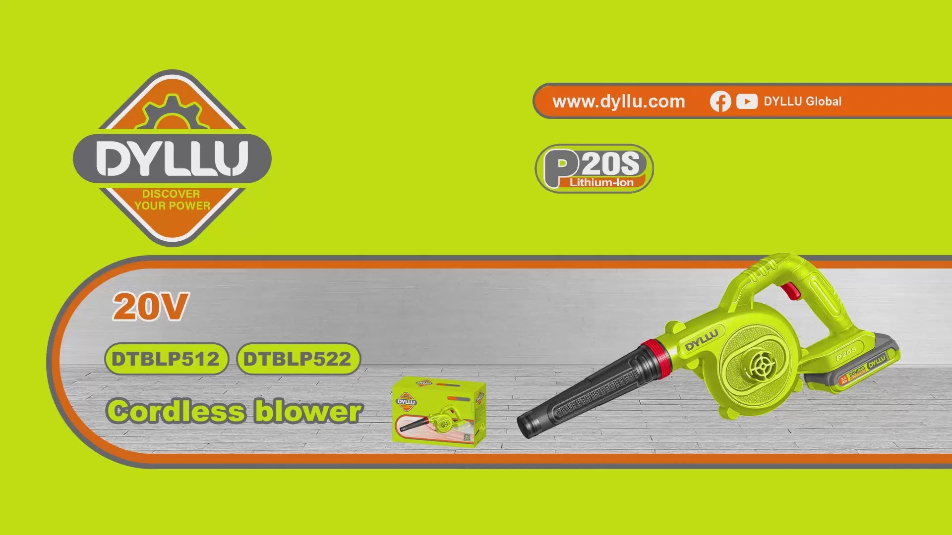 DYLLU Cordless Leaf Blower (TOOL ONLY)
