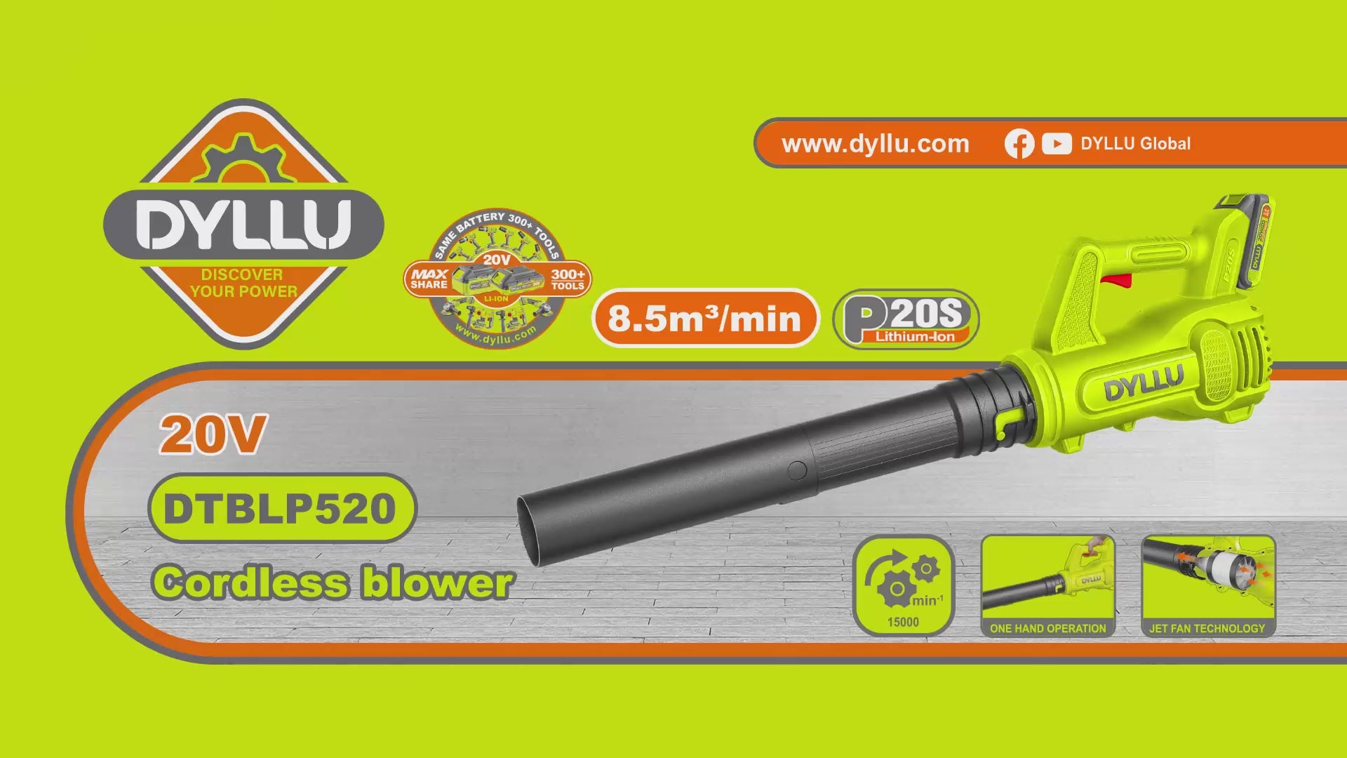 DYLLU Cordless Blower (TOOL ONLY)