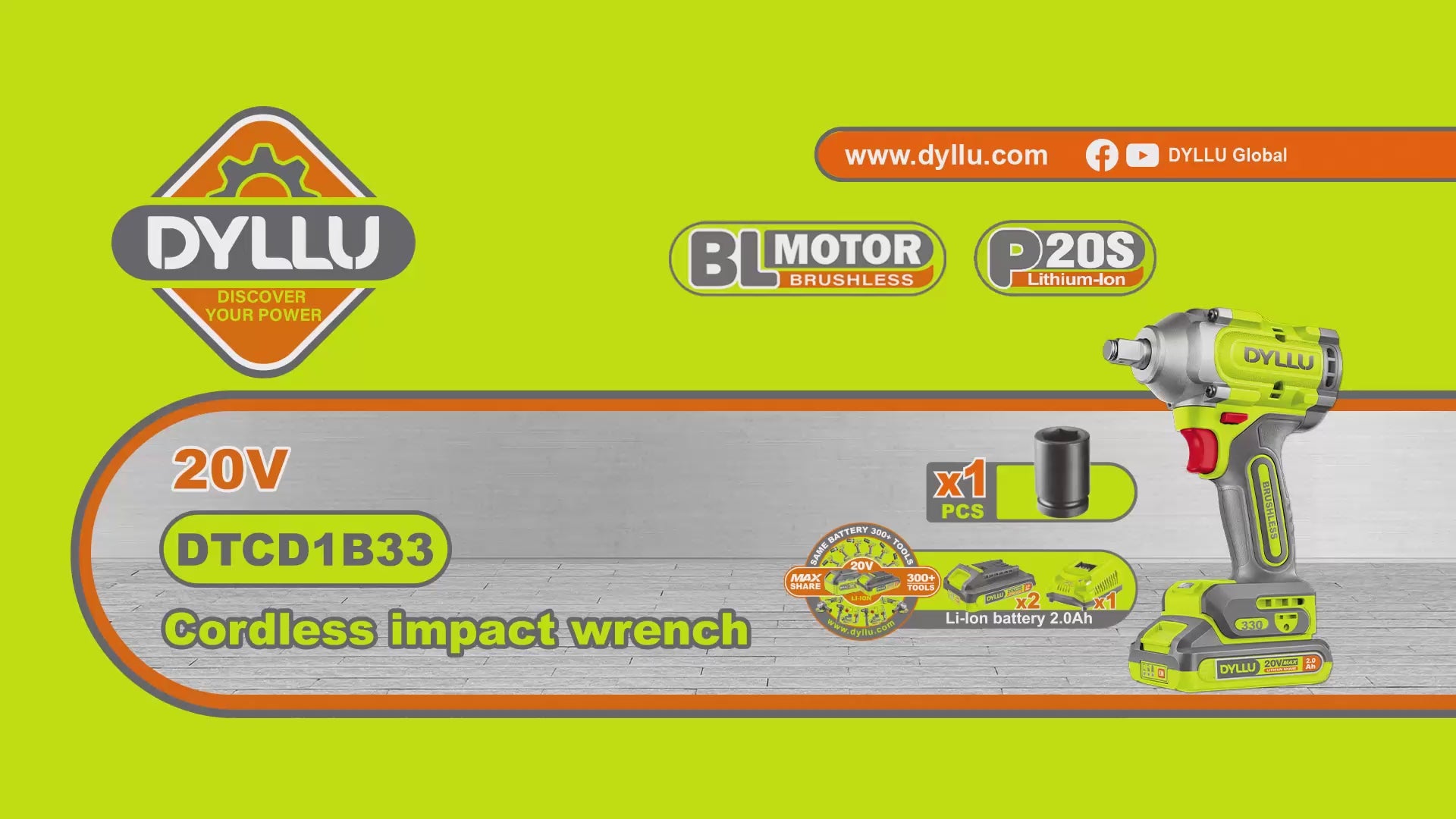 DYLLU Cordless Impact Wrench