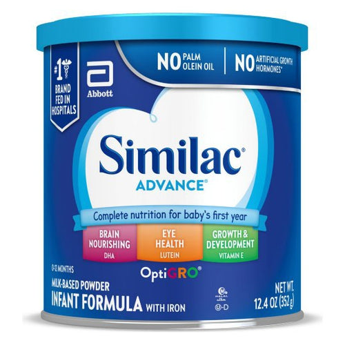 Similac Advance Baby Formula with Iron, 12.4-Oz Tub