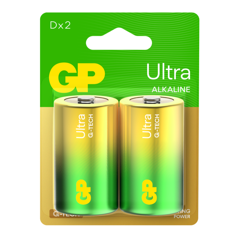 GP Ultra Alkaline D, 2 Pack