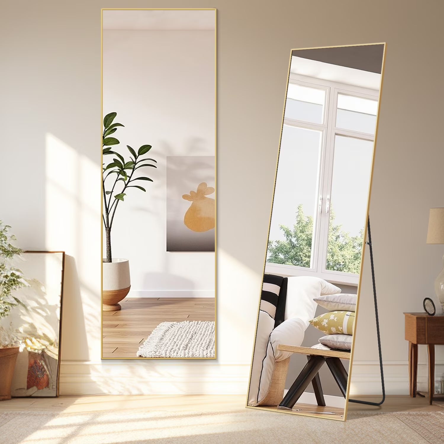 Sweetcrispy 21” x 64” Rectangular Full Length Standing/Wall Mirror