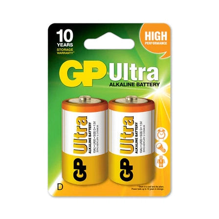GP Ultra Alkaline D, 2 Pack