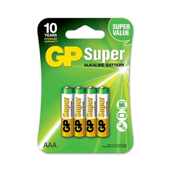GP Super Alkaline AAA, 4 Pack