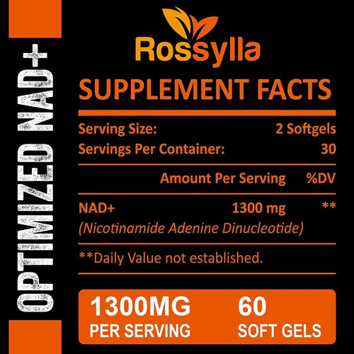 Rossylla 1300 MG Liposomal NAD+ Supplement, 360 Count