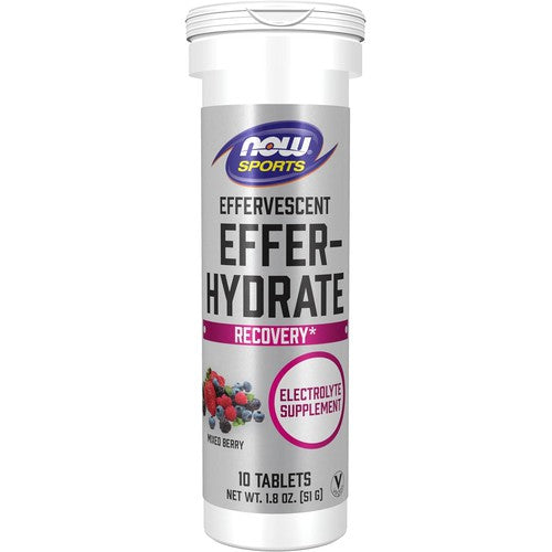 NOW Sports Nutrition, Effervescent Effer-Hydrate, Electrolyte Supplement, 10 Tablets