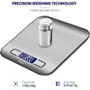 BAGAIL BASICS Digital Kitchen Scale, Premium Stainless Steel,11Lb/5Kg with 0.1Oz/1G Precision