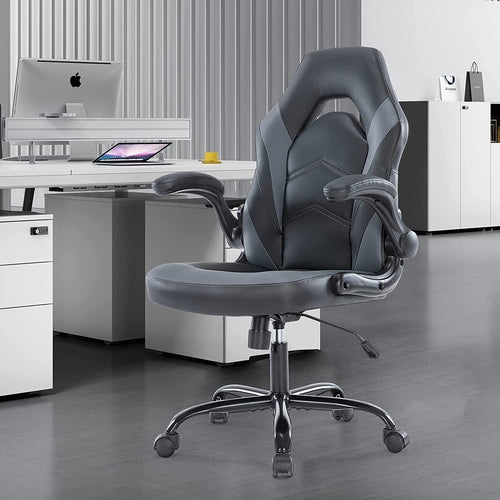 OLIXIS Ergonomic Office/Gaming Chair with Flip-Up Armrests and Lumbar ...