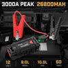Load image into Gallery viewer, BRPOM Car Jump Starter, 3000A Peak 26800Mah Up to All Gas or 8.0L Diesel Engine