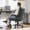 Sweetcrispy Executive Office Chair w/ Lumbar Support, PU Leather & Flip up Arms