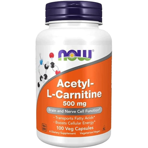 Now Foods Acetyl L-Carnitine 500 Mg, 100 Capsules