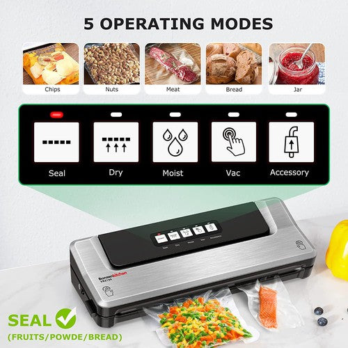 Bonsenkitchen Dry/Moist Vacuum Sealer Machine with 5-In-1 – Gibbs