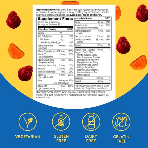 Nature's Way Alive! Men's Daily Gummy Multivitamin, 60 Gummies