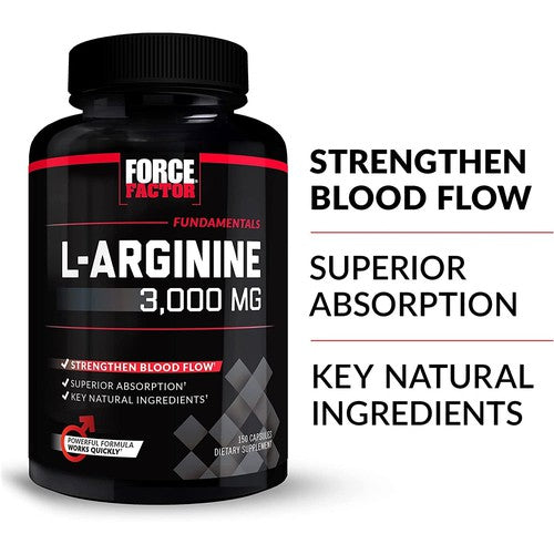 Force Factor L-Arginine 3000Mg,150 Capsules