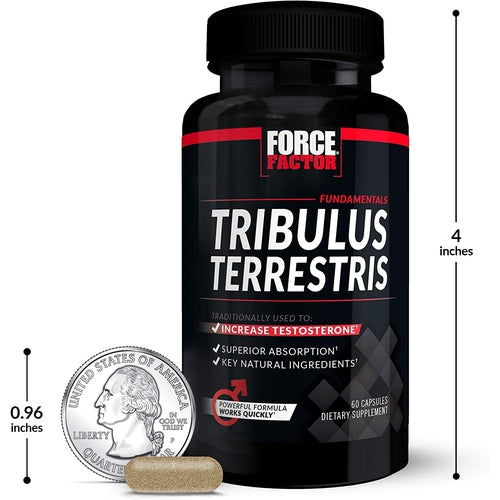 Force Factor Tribulus Terrestris for Men, 1000Mg,  60 Capsules