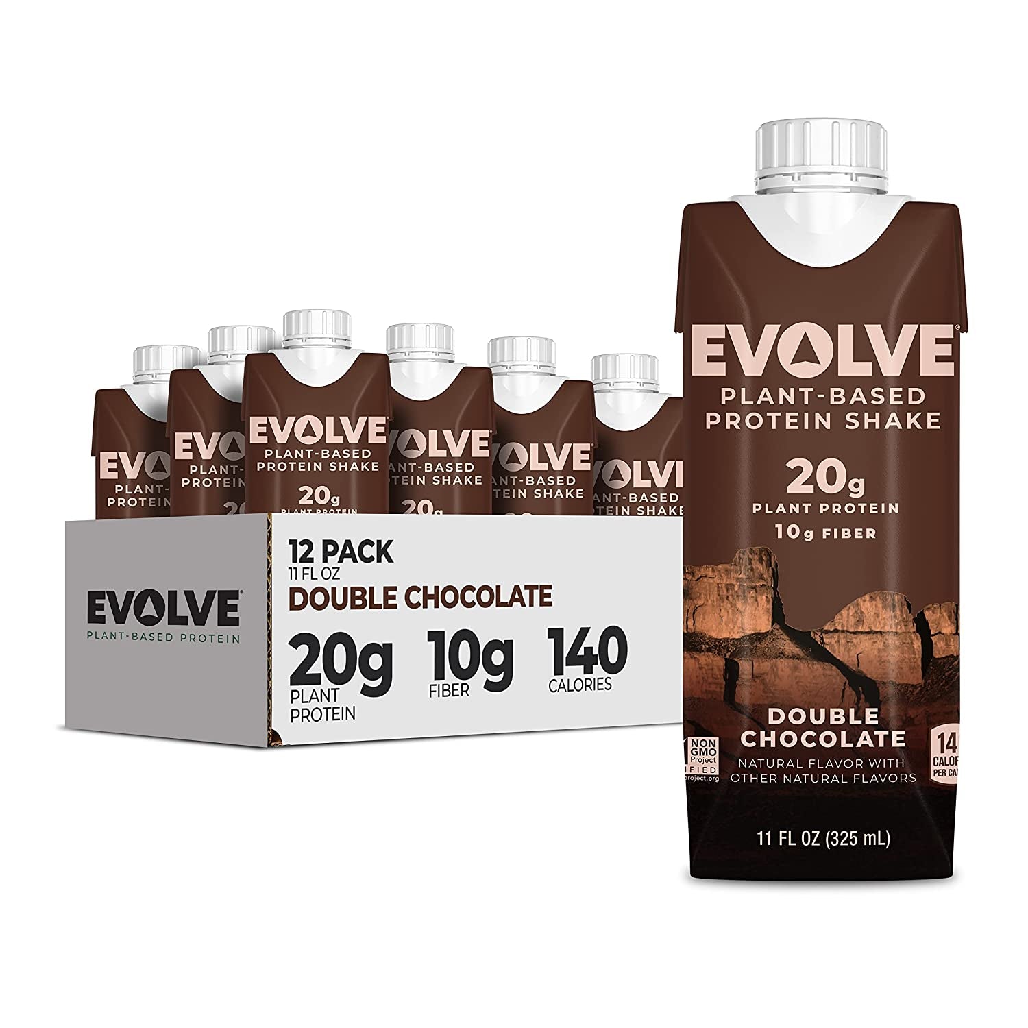 Evolve Plant Based Protein Shake, Double Chocolate, VEGAN