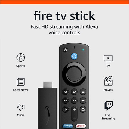 Amazon Fire TV Stick, HD, Sharp Picture Quality, Alexa Voice Remote with TV Controls