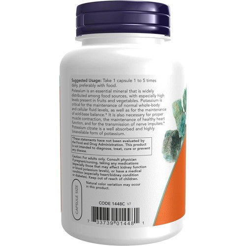 NOW Supplements, Potassium Citrate 99 Mg