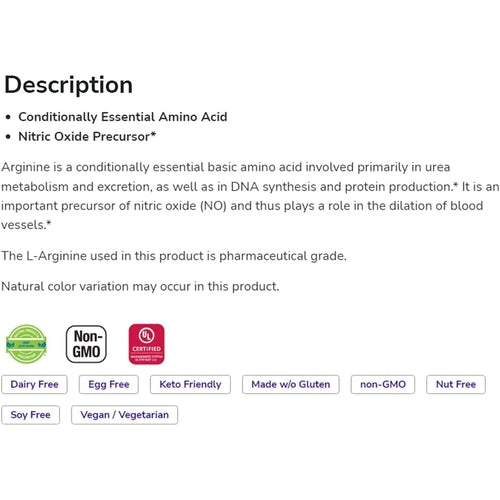 NOW Supplements, L-Arginine 700 Mg, 180 Veg Capsules